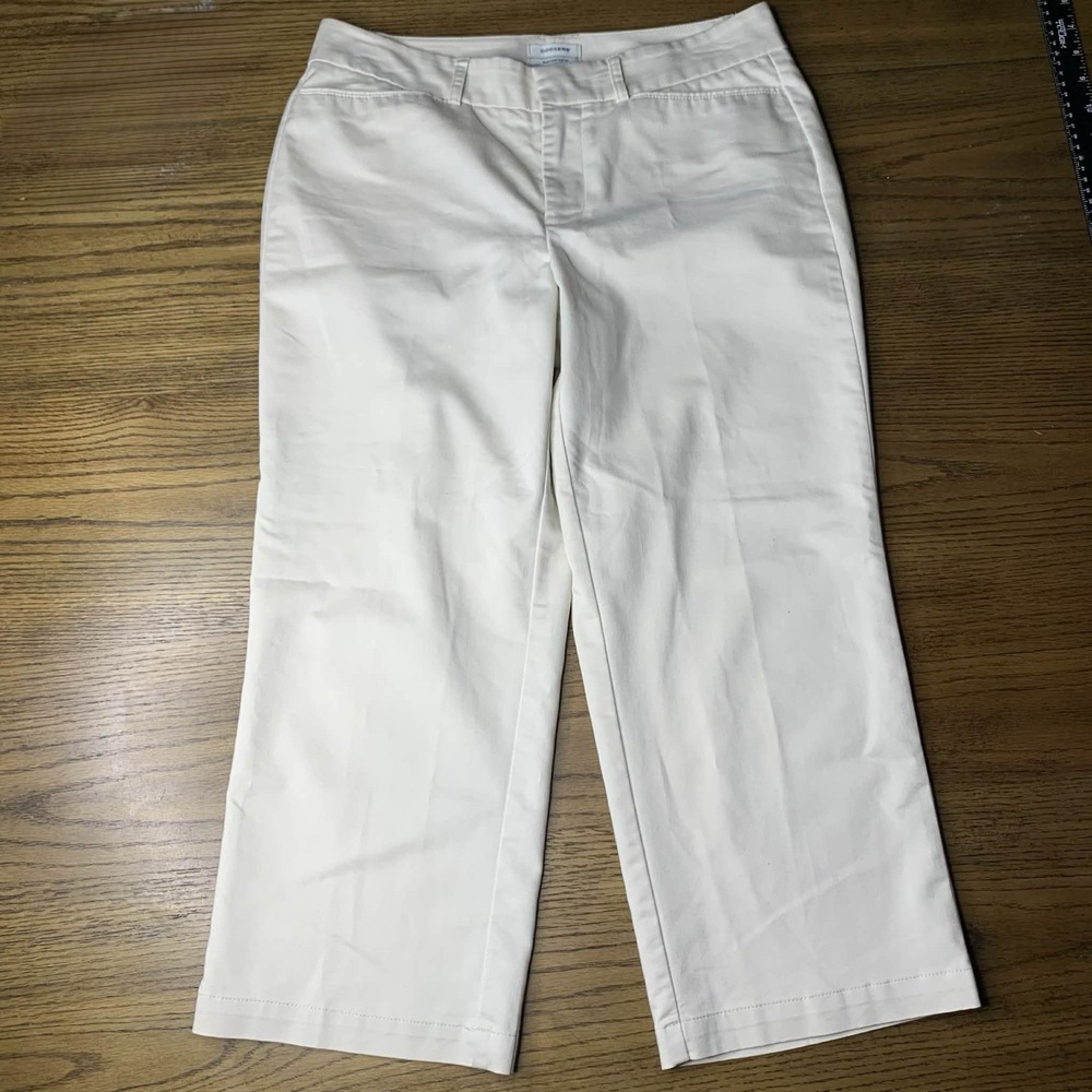 Dockers Metro Capri Pants Women's Size 6 Mid Rise Curvy Beage